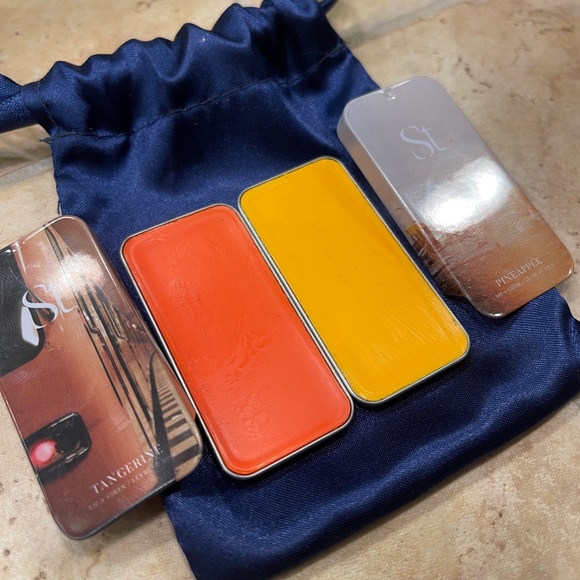 Seint Pineapple and Tangerine Lip & Cheek - 2 tins + SEINT pouch - NEW! - Picture 4 of 8